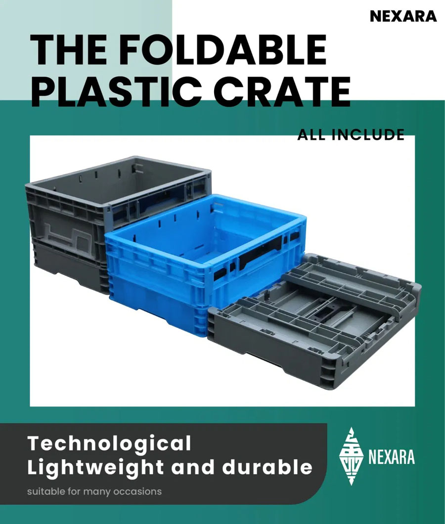 fold up plastic crates складные пластиковые ящики